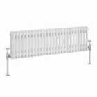 Heizmann 300X1190Mm Traditional 2 Column Cast Iron Style Radiator White
