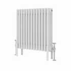 Heizmann 600X605Mm Traditional 4 Column Cast Iron Style Radiator White