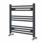 Heizmann 600X600 Mm Straight Heated Towel Rail Radiator Anthracite