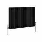 Heizmann 600X1012Mm Traditional 3 Column Cast Iron Style Radiator Black
