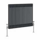 Heizmann 600X830Mm Traditional 2 Column Cast Iron Style Radiator Anthracite
