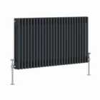 Heizmann 600X1192Mm Traditional 3 Column Cast Iron Style Radiator Anthracite