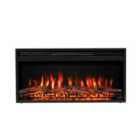Be Modern 36'' Rodwell Black Inset Wall Mounted Electric Fire