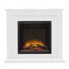 Be Modern 46'' Beadnell Electric Timber Fireplace - Ice White