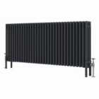 Heizmann 600X1460Mm Traditional 4 Column Cast Iron Style Radiator Anthracite