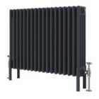 Heizmann 600X830Mm Traditional 4 Column Cast Iron Style Radiator Anthracite
