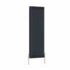 Heizmann 1500X562Mm Traditional 3 Column Cast Iron Style Radiator Anthracite