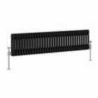 Heizmann 300X1460Mm Traditional 2 Column Cast Iron Style Radiator Black