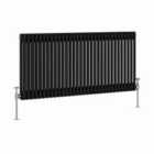 Heizmann 600X1460Mm Traditional 2 Column Cast Iron Style Radiator Black
