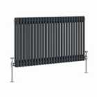 Heizmann 600X1190Mm Traditional 2 Column Cast Iron Style Radiator Anthracite