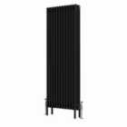 Heizmann 1500X560Mm Traditional 4 Column Cast Iron Style Radiator Black