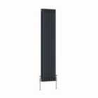 Heizmann 1500X382Mm Traditional 3 Column Cast Iron Style Radiator Anthracite
