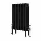 Heizmann 600X425Mm Traditional 4 Column Cast Iron Style Radiator Black