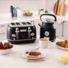 Charles Bentley Kettle & Toaster Set Matt Black & Silver