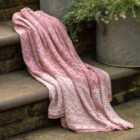 Crossland Grove Powell Knitted Herringbone Throw Apricot 1300X1700Mm