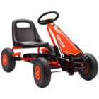 Aiyaplay Kids Pedal Go Kart With Adjustable Seat, Eva Tyres, Red