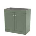 nuie 800mm Floor Standing 2 Door Vanity - Satin Green