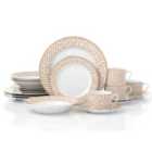 Waterside 20Pc Gold Maze Plates