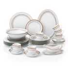 Waterside 35Pc Gold Swirl Plates