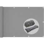 VOUNOT Balcony Privacy Screen, 90x600cm Balcony Cover, Grey