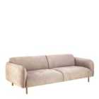 Westham 3-Seater Sofa In Fay Beige 05 Fabric, Base In Matt Oak