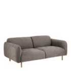 Westham 2-Seater Sofa In Fay Fabric Dusty Brown 21 Fabric, Base In Matt Oak