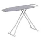 Costway Ironing Board with Iron Rest and Removable Silver-coated Cover-Grey