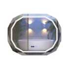 Costway Anti-Fog Mirror LED Bathroom Mirror with 3 Color LED Light