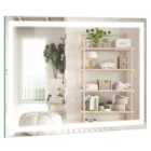 Costway 60 x 40 CM LED Bathroom Mirror with 3-Color Dimmable Lights