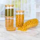 Neo 4 Piece Mixed Cylinder Glass Storage Jar Set