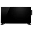 TCP Black 2000W Glass Heater With Side Control Panel