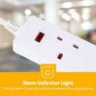 Geepas 3 Gang Extension Lead 2m Cable