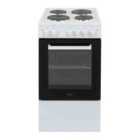 Willow WE50SSW 62L Freestanding Electric Cooker, 50cm Wide Single Cavity Cooker - White
