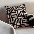 Crossland Grove Lothian Applique Cushion Blk & Apricot 450X450Mm