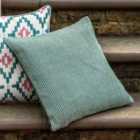 Crossland Grove Acosta Pinstripe Cushion Green 450X450Mm