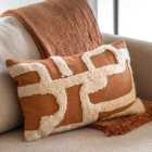 Crossland Grove Somerset Embroidered Cushion Apricot 300X500Mm