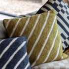 Crossland Grove Suffolk Stripe Woven Cushion Olive 450X450Mm