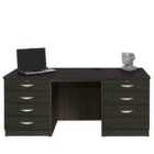 R. White Cabinets Desk With Drawers And Filing Unit Black Havana