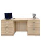 R. White Cabinets Desk With Drawers And Filing Unit Sandstone