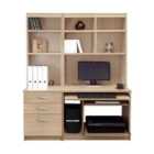 R. White Cabinets Desk With Drawers, Filing Unit And Bookcase For Desktop Computer Sandstone