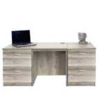 R. White Cabinets Desk With Drawers And Filing Unit Grey Nebraska