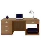 R. White Cabinets Desk With Drawers And Printer Shelf English Oak