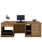 R. White Cabinets Desk With Drawers And Filing Unit For Desktop Computer English Oak