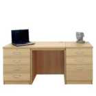 R. White Cabinets Desk With Drawers And Filing Unit Classic Oak