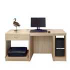 R. White Cabinets Desk With Drawer For Desktop Computer Sandstone