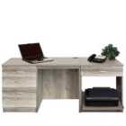 R. White Cabinets Desk With Drawers, Filing Unit And Printer Shelf Grey Nebraska