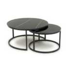 Delta Round Black Nest Of Tables