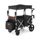 Costway Twin Baby Double Stroller Wagon Push Pull Stroller-black