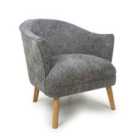 Mallory Flax Effect Grey Armchair