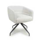 2 X Artemis Corduroy White Swivel Chairs